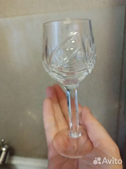 Рюмки на высокой ножке. СССР. Хрустальные