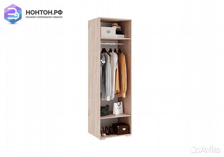 Шкаф двухдверный Лайк 02.01 дуб мария / индиго