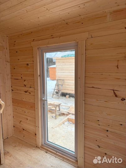 Мобильная баня из бруса 2.3 x 5 метров не бочка