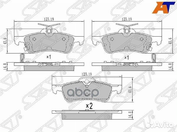 Колодки тормозные зад daihatsu charade VI 11/T