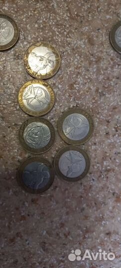 10 рублей биметалл.111 шт.55 лет победы.гагарин