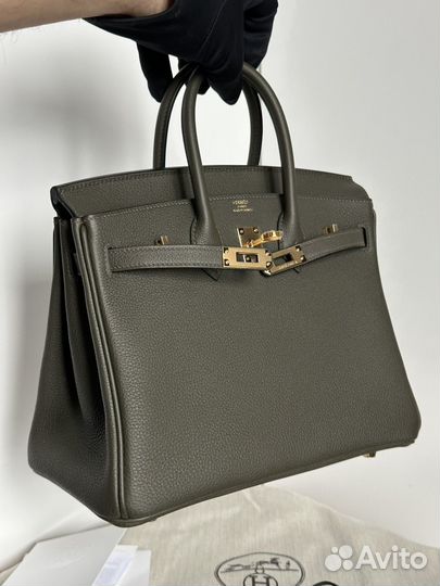 Сумка Hermes Birkin 25 Vert de Gris / Togo / Ghw