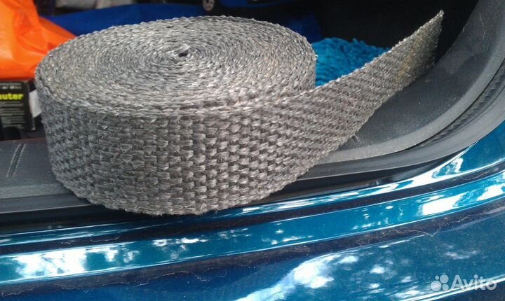 Шумка для выхлопной системы генератора. Обмотка глушителя стеклотканью. Шумоизоляция выхлопной системы. Изоляционный материал для глушителя. Шумоизоляция глушителя.