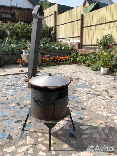 Казан чугунный и печь для казана