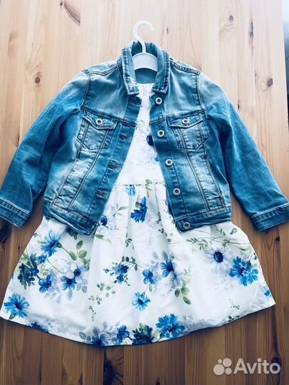 Отдам Комплектом куртка джинсовая и платье