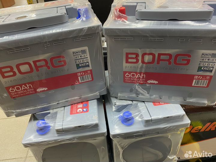 Аккумулятор borg 60Ач 600А прямой