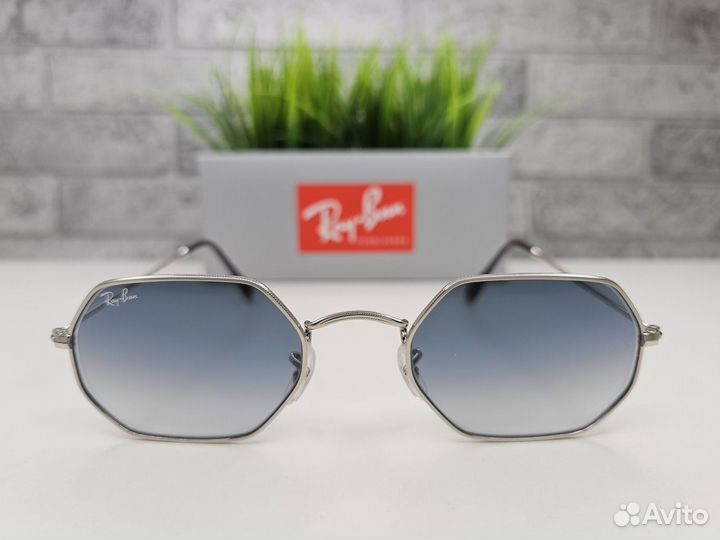 Очки Ray Ban Octagonal 3556 Classic Blue Silver