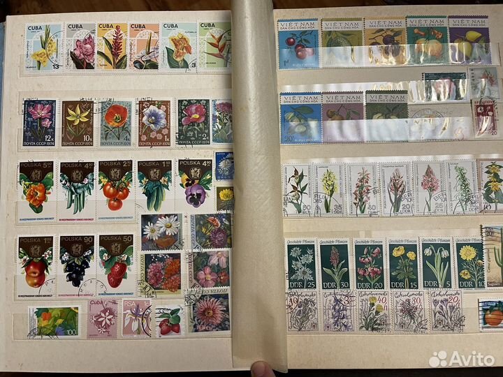 Коллекция почтовых марок флора