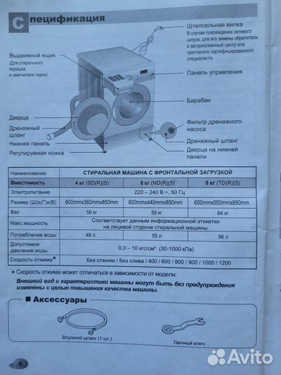 Стиральная машина автомат LG, б/у