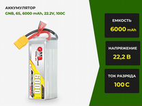 Аккумулятор GNB 6S 6000 mAh 100C