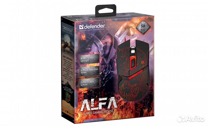 Мышь проводная Defender Alfa GM-703L