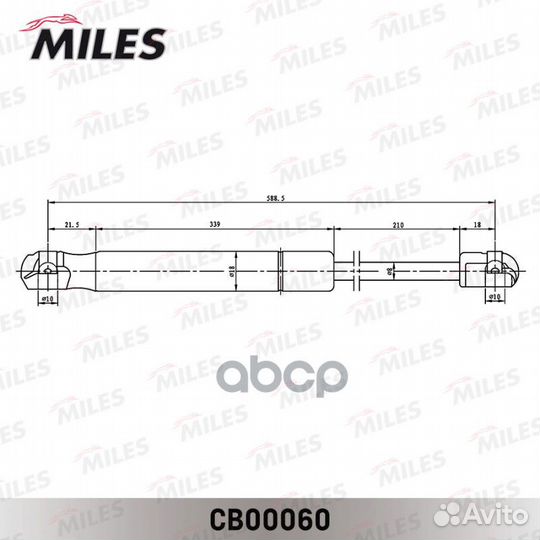 Упор газовый renault duster CB00060 CB00060 Miles