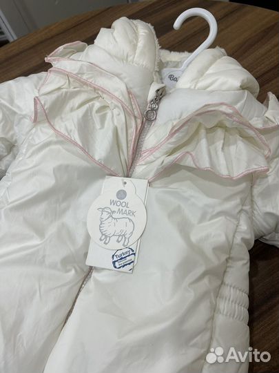 Зимний комбинезон для девочки размер 0-5 месяцев