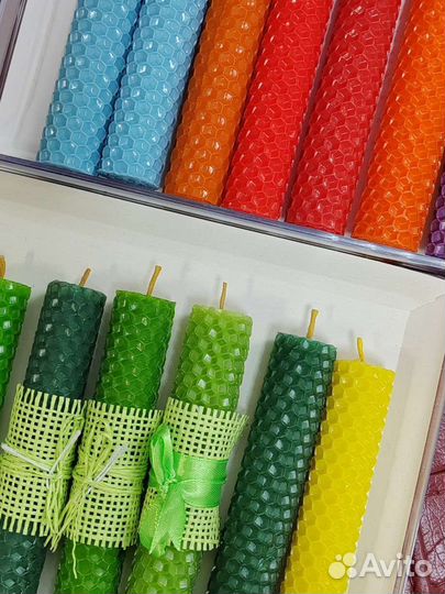 Свечи из вощины цветные