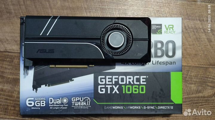 Asus GeForce GTX 1060 6gb turbo