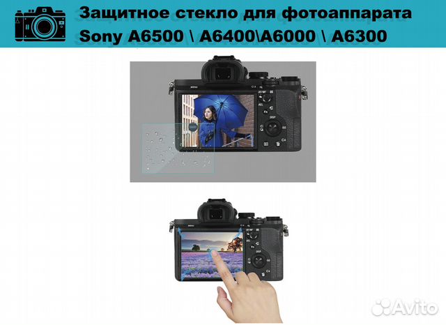 Защитное стекло для фотоаппарата Sony A6500 \ A640