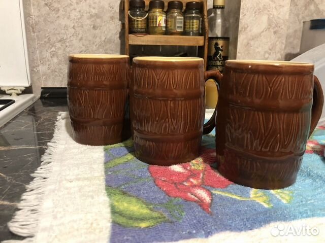Кружка пивная 3 шт керамика