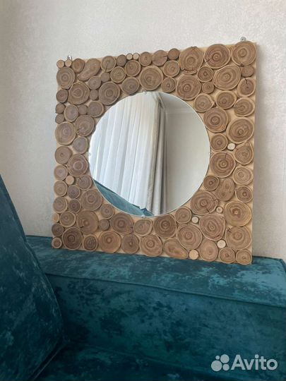 Зеркало со спилами дерева