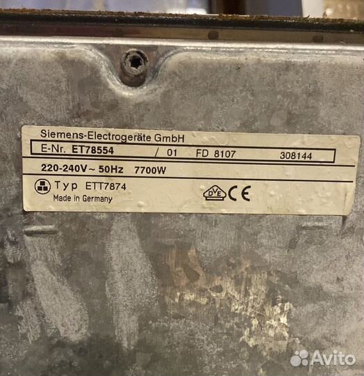 Варочная панель siemens