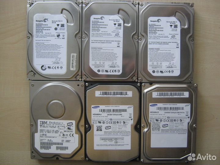 Жесткие диски HDD 2,5 3,5 IDE/SATA+шлейфы IDE/SATA