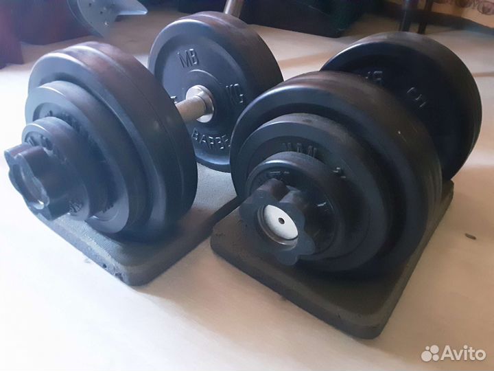 Гантели разборные обрезиненные