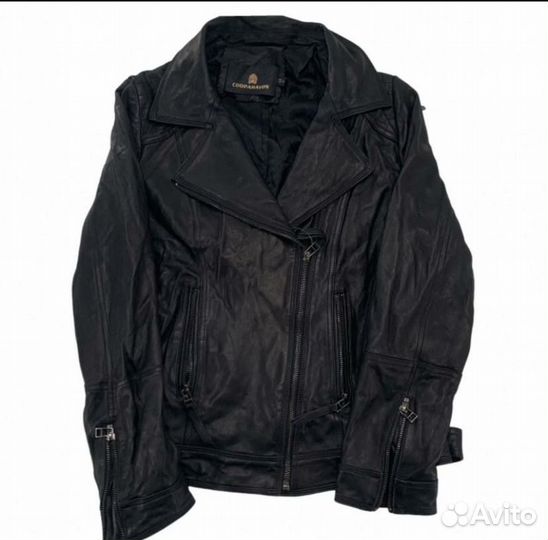 Винтажная кожаная куртка Balensiaga type