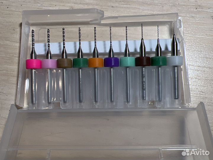 Набор из 10 твердосплавных мини-сверл (0,3-1,2)