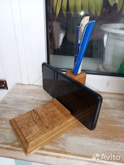 Настольная подставка для телефона и ручек Аэрофлот