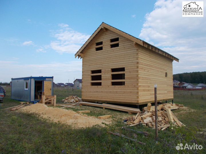 Дома срубы 6х8 из бруса с мансардой строительство