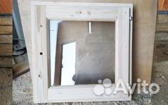 Деревянное окно с двойным остеклением 500*500*65