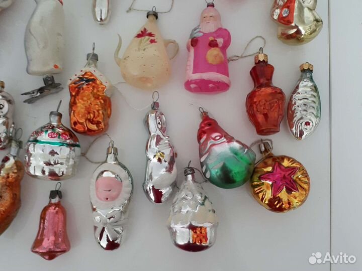 Елочные игрушки СССР стекло