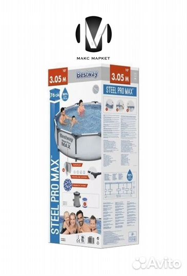 Каркасный бассейн 305х76 с фильтром. Bestway