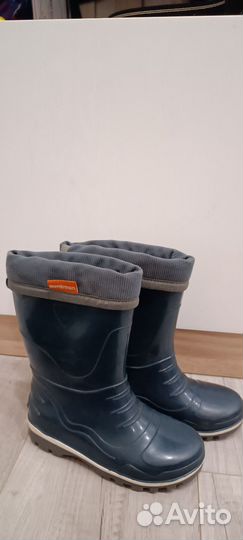 Детские резиновые сапоги с утеплителем