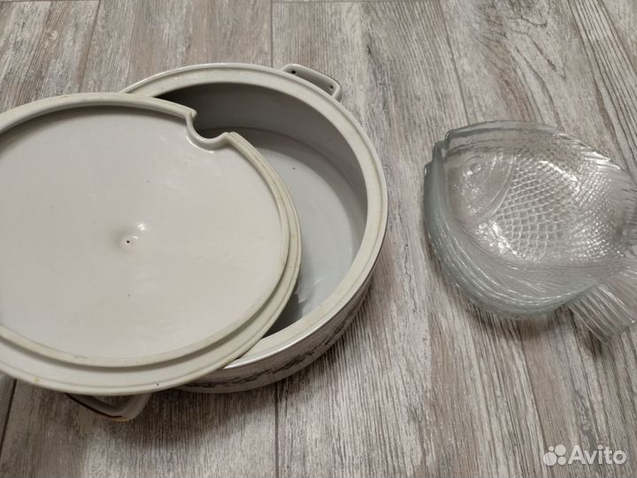 Салатница,винтажная фарфор с позолотой. Посуда