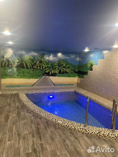 Баня сауна с бассейном