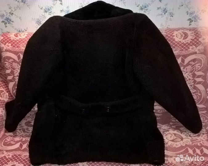 Шуба цигейковая чёрная