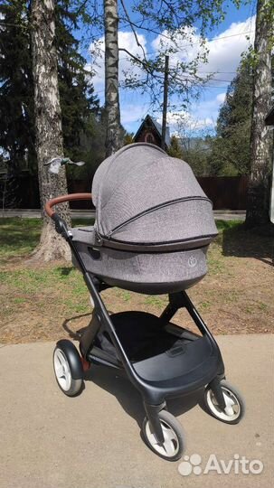 Люлька stokke trailz/crusi серый меланж