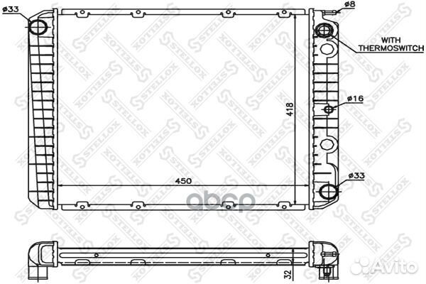 Радиатор volvo 760 940 2.0-2.3t 85-00 Stellox 49