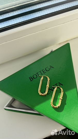 Bottega veneta серьги золото