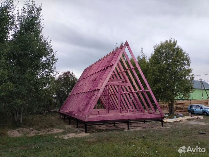 Треугольный дом А-Фрейм 6х6 (A-Frame) 36 м²