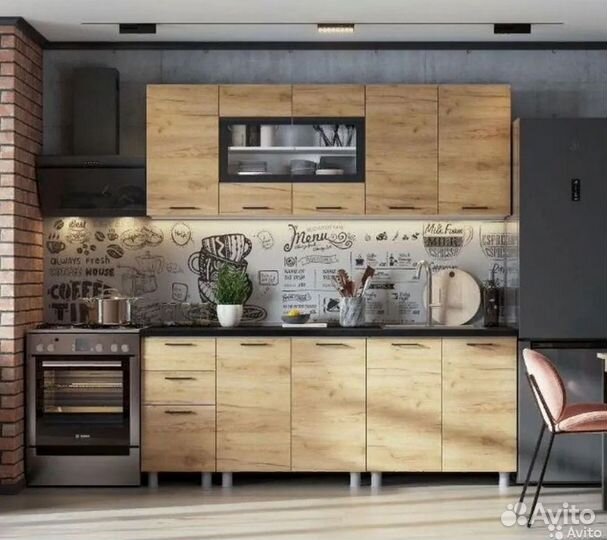 Кухня 2 метра крафт