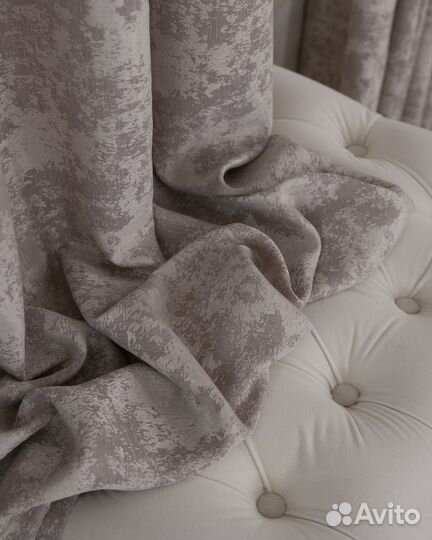 Комплект штор мрамор Зарина Розовый жемчуг