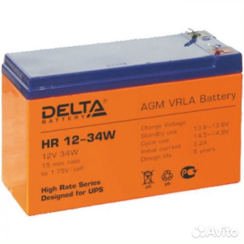 Батарея Delta HR 12-34W 12V 9Ah Battary #150094