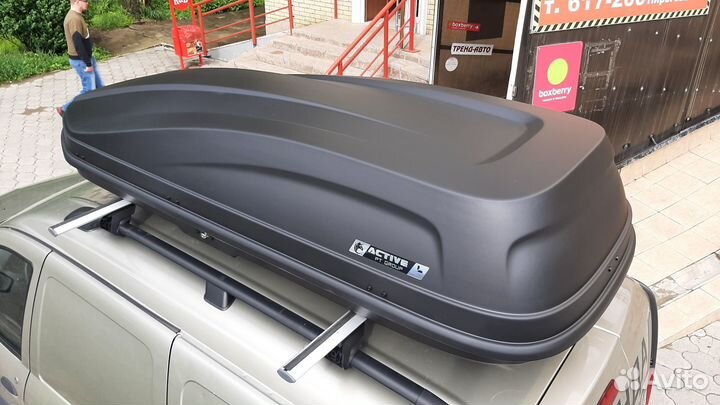 Автобокс на крышу Turino 650л, 225х88х45см, Черный