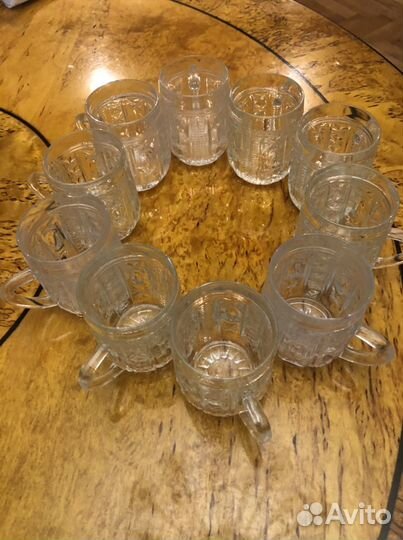 10 штук Кружка хрусталь СССР