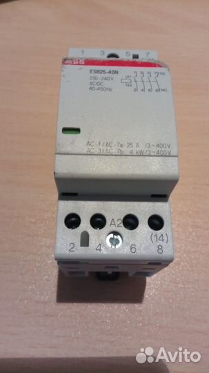 Контактор авв ESB25-40N 4HO, катушка 230В AC/DC