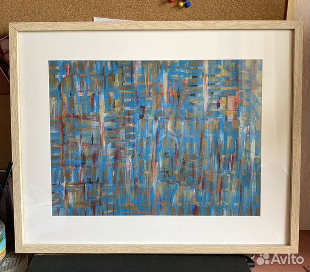 Картина, акрил, 30х40, рама, стекло