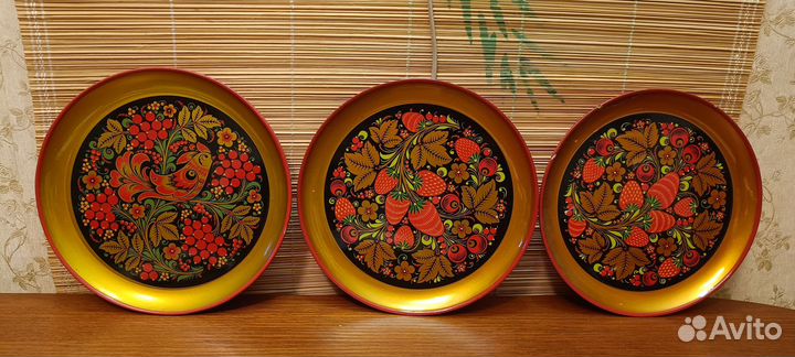 Хохлома блюдо, панно, тарелки
