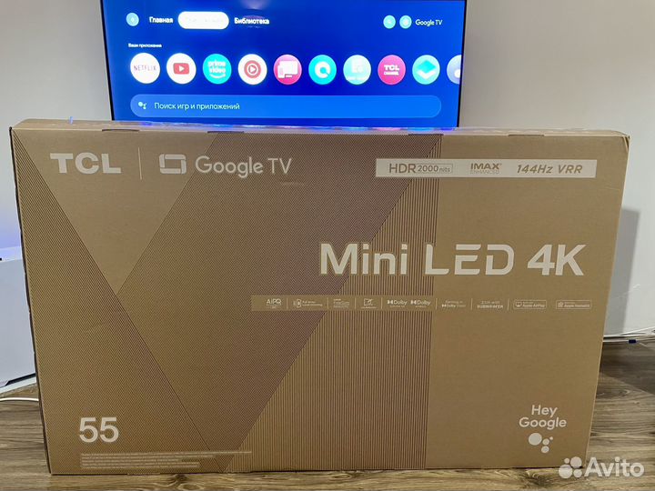 Телевизор TCL 55 c 845 QD-MiniLed, Snart TB