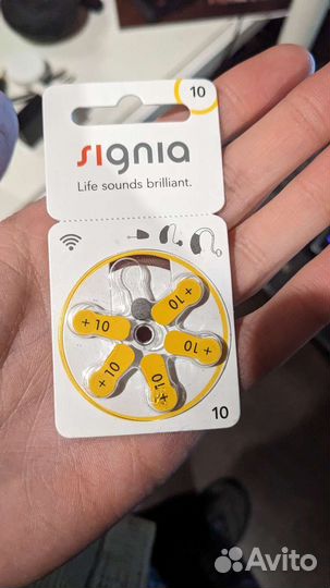 Батарейки для слуховых аппаратов 10 signia
